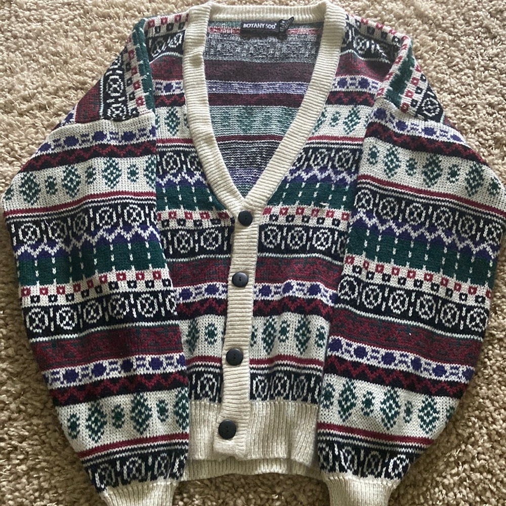 Retro 90s button up sweater